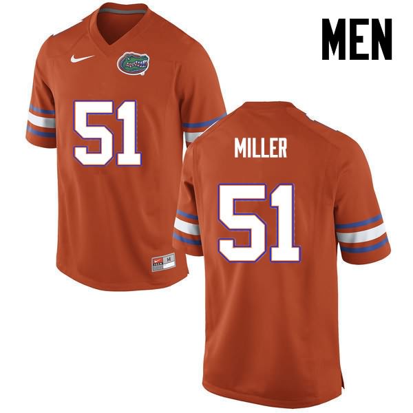 NCAA Florida Gators Ventrell Miller Men's #51 Nike Orange Stitched Authentic College Football Jersey YTU6364WI